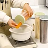 3Pcs Noodles Jars Transparent Box Large Capacity Sealed Jar Kitchen Organizer Moisture-proof Grain Noodles Storage Jar Round Can 3