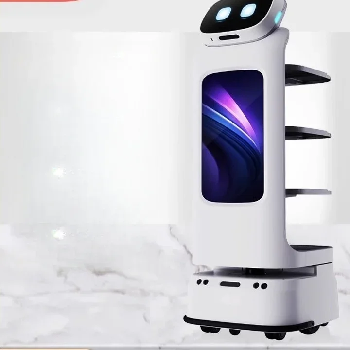 Robot Intelligente per la Consegna di Cibo per Ristoranti e Hotel, Cameriere Automatico per Servizio di Consegna Pasti - immagine 4