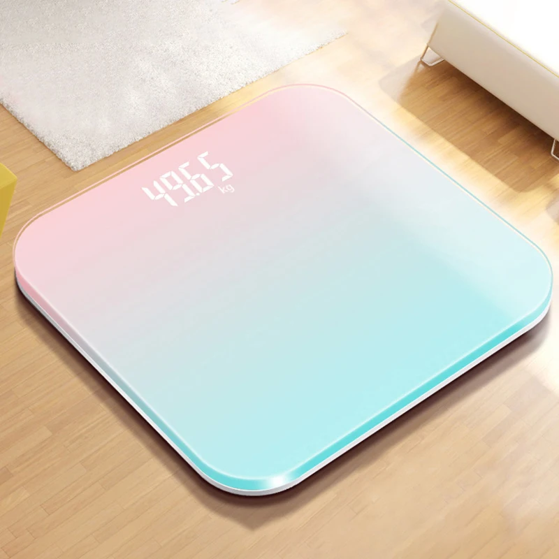 Gradient Color Intelligent LCD Electronic Scale Digital Display Glass Weight Scale Balance Body Health And Weight Loss Battery - Image 2