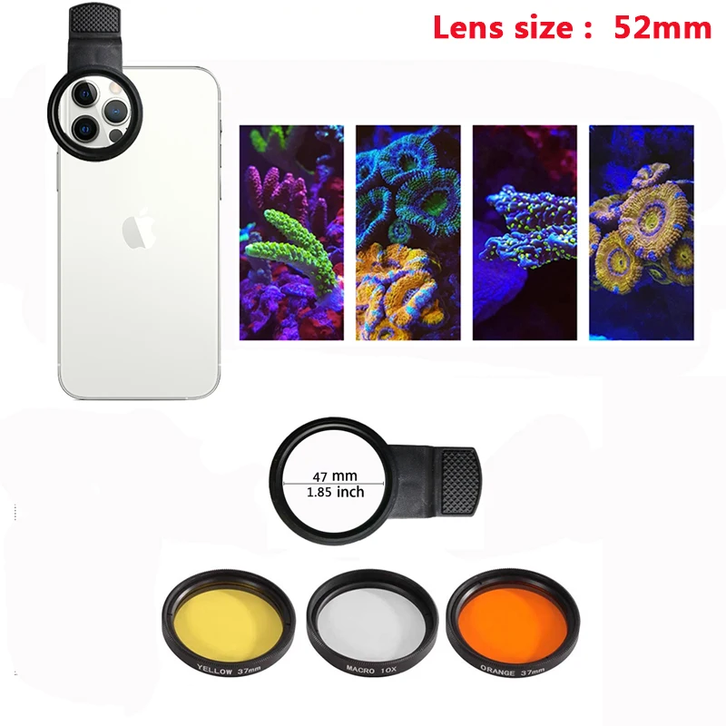Aquarium Lens Fish Tank Marine Saltwater Sea Water Coral Reef Lens Phone Camera Filters Macro Fish Aquatic Terrarium aquarium water replenishing tool,aquarium suction cup,aquarium thermometer,aquarium glue,aquarium clip holders,aquarium tubing connectors,aquarium clip holder,aquarium air pipeline,aquarium hose holder,aquarium divider board,aquarium water filter,tank container consumables,aquarium fish net,aquarium breathing bags,fish tank cover,aquarium co2 diffuser,aquarium pump impeller