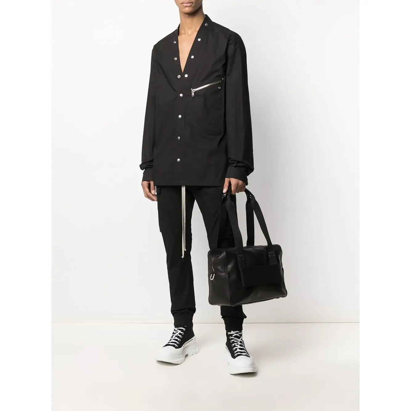 S-6XL New Men's Clothing Hair Stylist Show Personality snap Fastener Stage Long Sleeve Shirt Plus Size Singer Costumes
