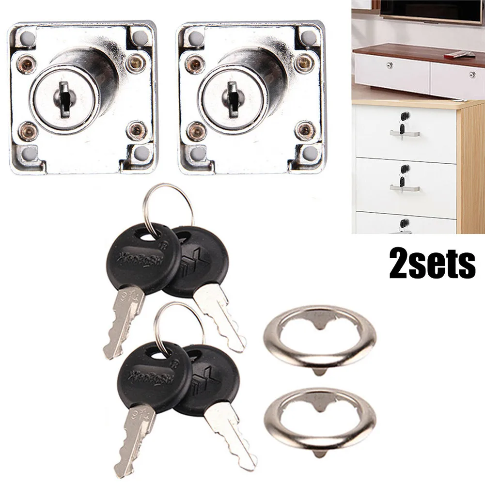 Description Picture 4 of item2pcs 40x40mm Security Lock Cabinet Locks Filing Cabinet Post Mailbox Drawer Cupboard Locker Security Furniture Locks