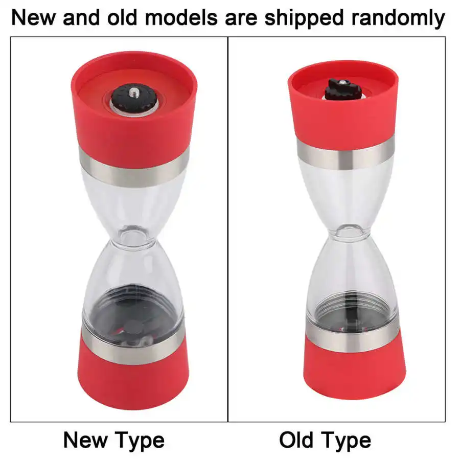 Kitchen Salt Pepper Grinder Mill Hourglass Shape Manual Salt And Pepper Grinder Double Mill Muller Cooking Tools