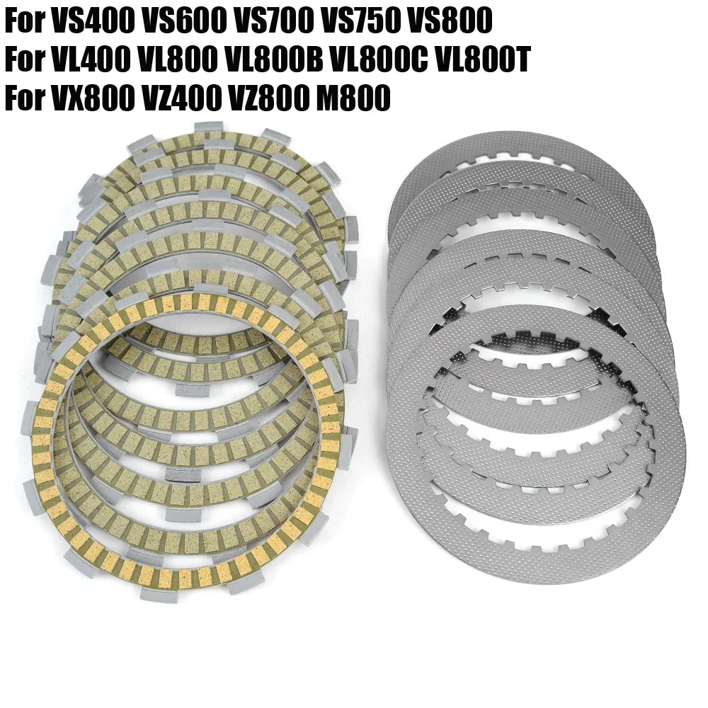 

For Suzuki VS400 VS750 VS800 VL400 VL800 Intruder VL800 B C T VZ800 Boulevard VS600 VS700 SV400 SV650 Friction Clutch Plate