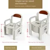 Thermostatic Seat Ring Commode Toilet Chair for Elderly Disabled, Adjustable Toilet Chair Portable Toilet Seat for Adults 4