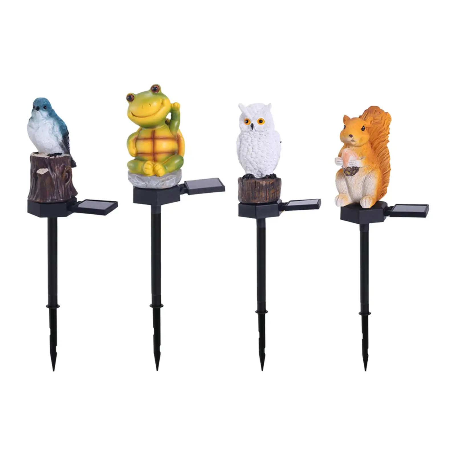 Animal Statue Lighting Fixture LED Light up Decor Solar Light Garden Stake for Christmas Family Friends Patio Birthday Balcony