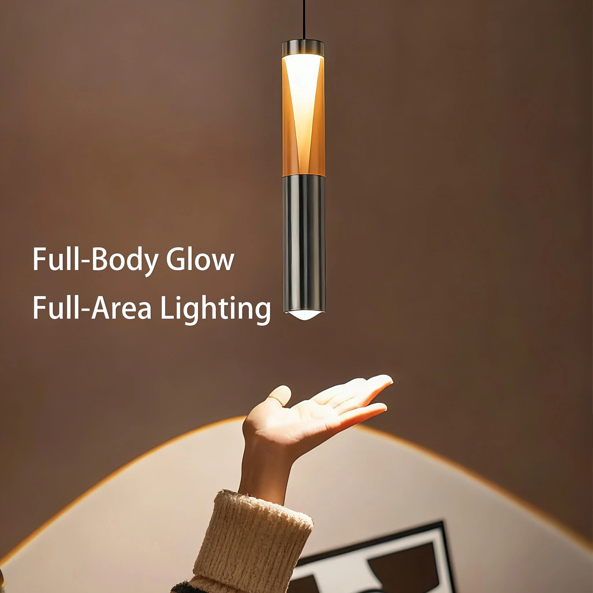 Modern Nordic Led Pendant Light Living Room Dining Room Bedroom Warm White Hanging Lamp Pipe Cylinder Line chandelier Home Decor