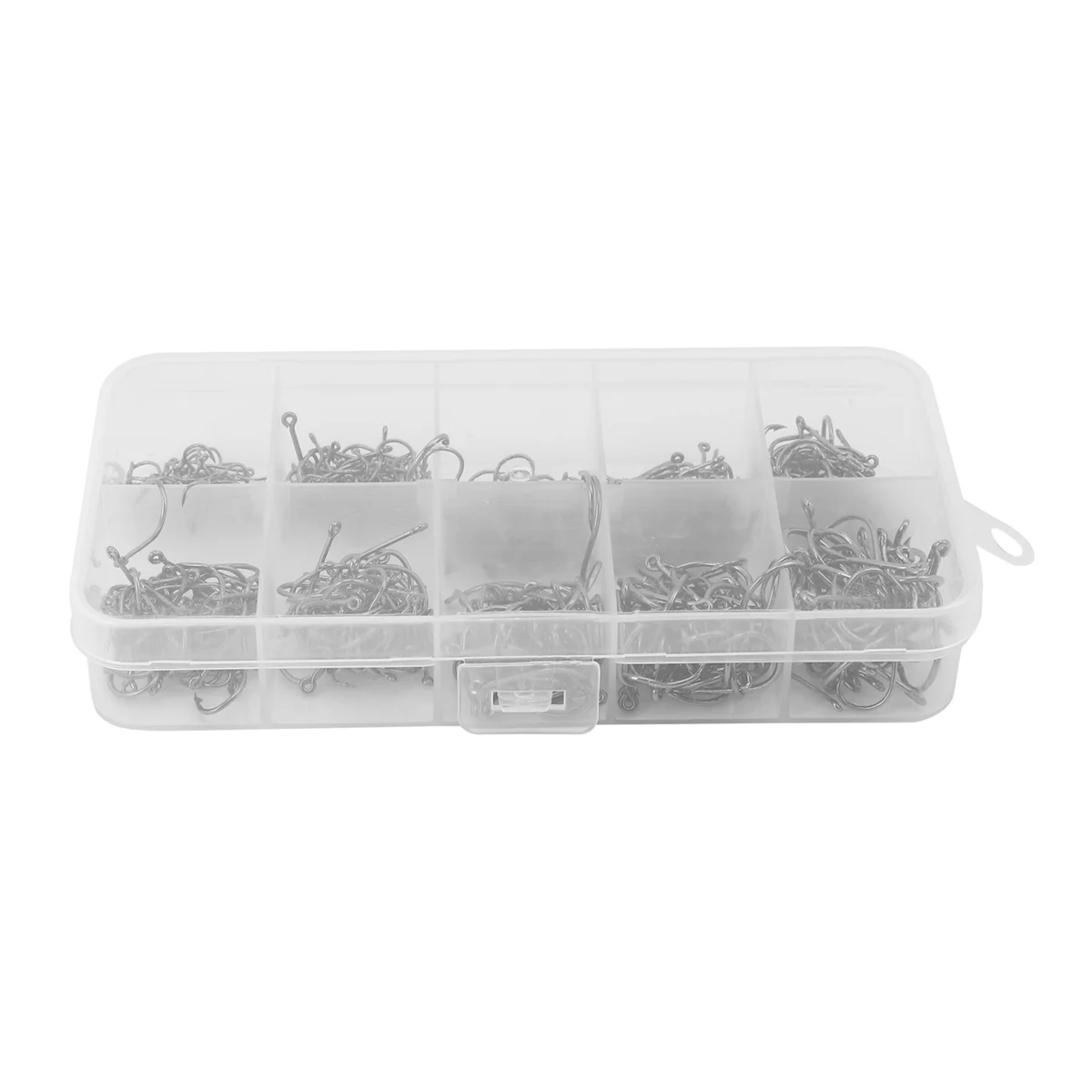 BAAU 2000Pcs Mixed Size 3-12 High Carbon Steel Carp Fishing Hooks Pack with Hole with Retail Box Jigging Bait
