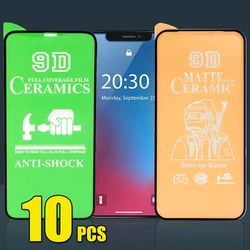 10 - Pack 9D Ceramic Matte Screen Protectors - HD Quality - Clear Film (Green) (For G75)