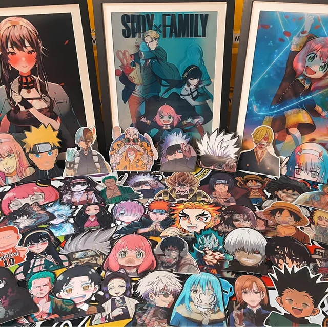 Hero Academia 3D Anime Matricák Mozgás Rajzfilm Önálló Matrica Autó Hűtőszekrény Poggyász Vízálló Lentikuláris - Image 3