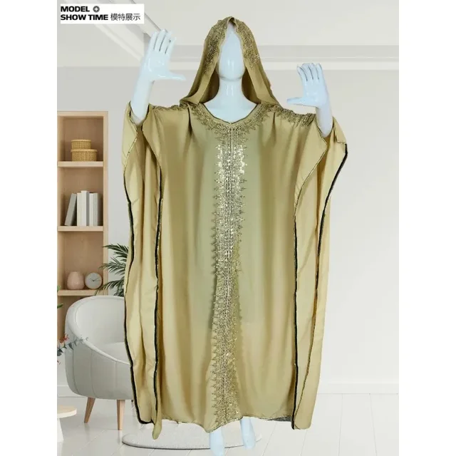 Eid à capuche Abaya femmes musulmanes Boubou Djellaba longue robe Maxi dubaï caftan africain Islam maroc Caftan vêtements africains