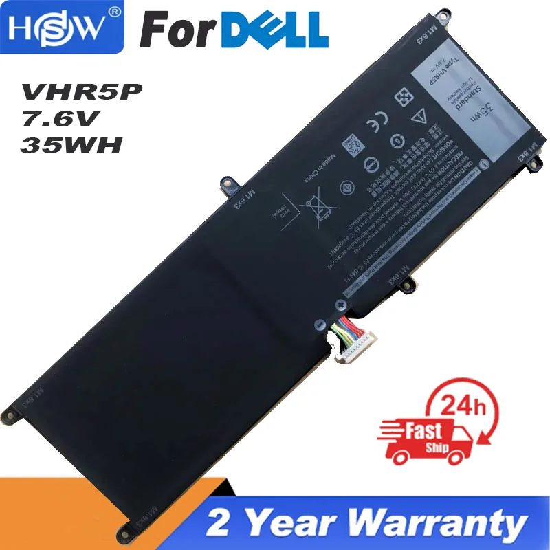 

7.6V 35WH New Genuine Original Battery Laptop VHR5P For Dell Latitude 11 5175 Series Tablet Notebook XRHWG RHF3V