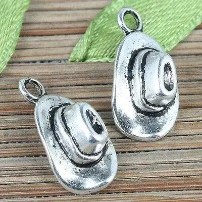 30pcs 16.6*8mm tibetan silver color hat charms EF0281