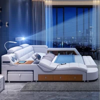 Lit de luxe Unique pour adolescentes, chambre à coucher intelligente, Double lit de couchage, esthétique moderne, meubles de maison 2