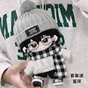 20cm Doll Clothes Gray Wool Hat Cool Artistic Style Suit Cotton Doll Clothes Fat Body Can Be Worn Fans Children Dolls Cute Gifts 1