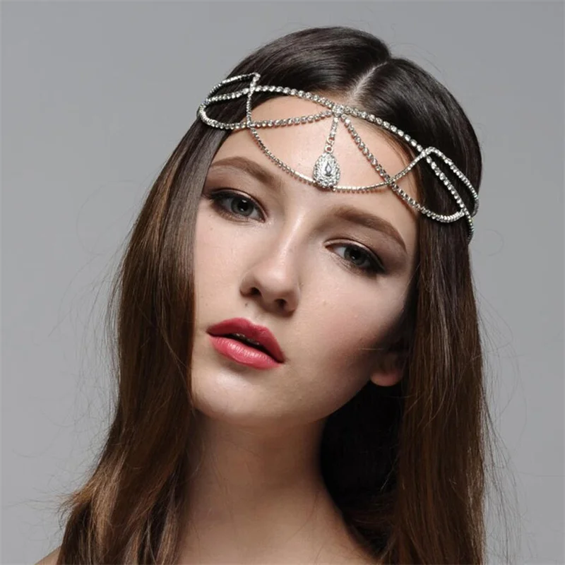 Bohemian Fairy Wind Bridal Headdress Water Drop Hair Headband Headdress