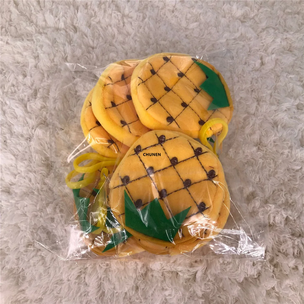 10PCS, 8CM 멀티 모델 새로운 과일 플러시 장난감 가방, 레이디 소녀의 플러시 지갑 동전 가방 주머니