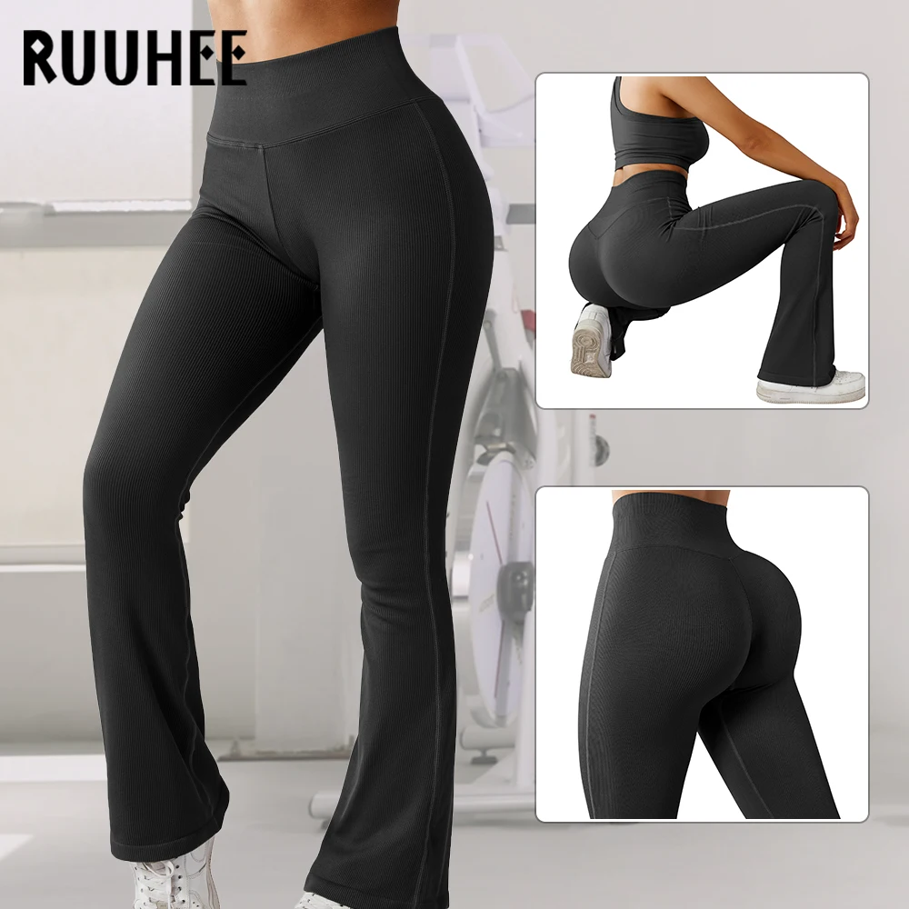 RUUHEE Women Peach Lift Seamless Workout Leggings High Waisted