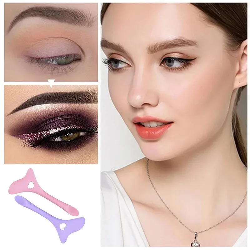 Multi-functional Silicone Eyeliner Makeup Stencils Eyeliner Aid Tool Drawing Lipstick Wearing Aid Face Cream Applicator 1pc eyeliner stencil tool makeup tools eye makeup tools