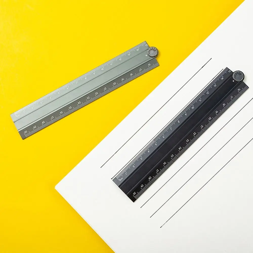 고품질 30cm 접이식 자, 다기능 문구 자, 알루미늄 합금 직선 자, 학생용