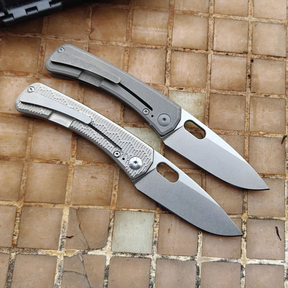 JUFULE Limited SPK Lamia TC4 Titanium Handle 154CM Blade Ceramic Bearings Pocket EDC Tool Camping Hunting Outdoor Folding Knife 6
