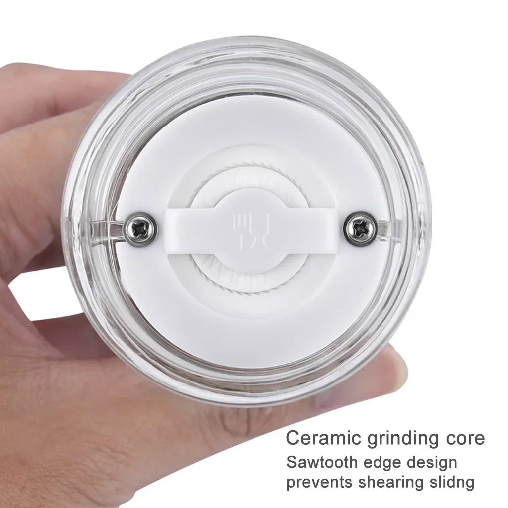 Transparent Pepper Grinder Salt Mill Machine Crusher Spice Grinding Handheld Seasoning Containers Bottle Gadgets