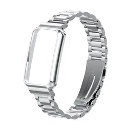 Elegant Metal Stainless Steel Strap Case Protector with Cover Frame for Huawei Band 9 8  7 (4)