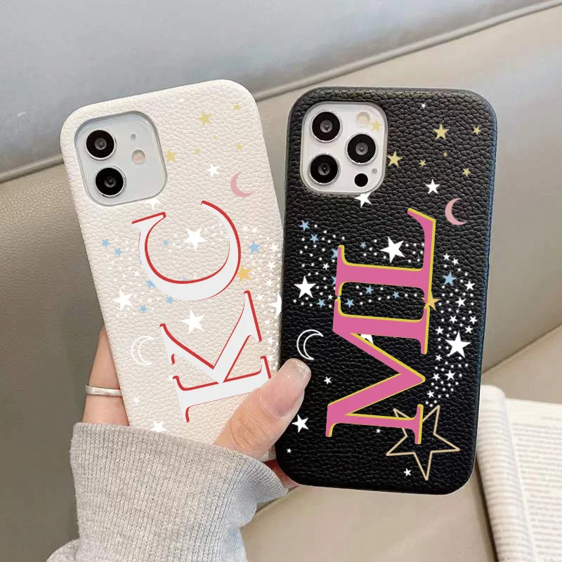 QWZNDZGR Personalized Customized Name Letter Phone Case For iPhone