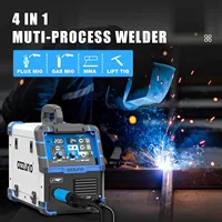 200A MIG Welder,110V/220V Dual Voltage multiprocess welder,Gas Gasless MIG Welding Machine,4 in 1 Flux MIG/Solid Wire/Lift TIG 2