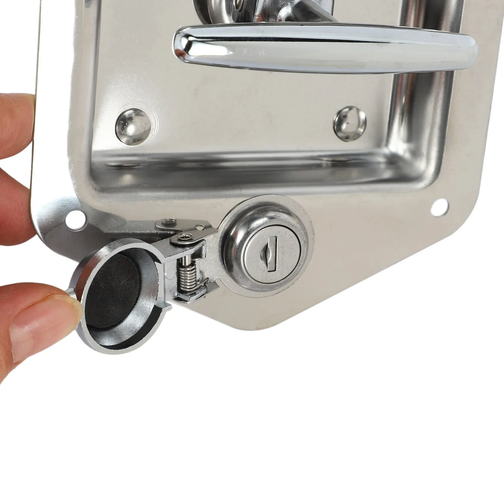 트럭 트레일러 도구 상자 전기 캐비닛용 4X 스테인레스 스틸 접이식 T자형 핸들 잠금 도구 상자 키 키트