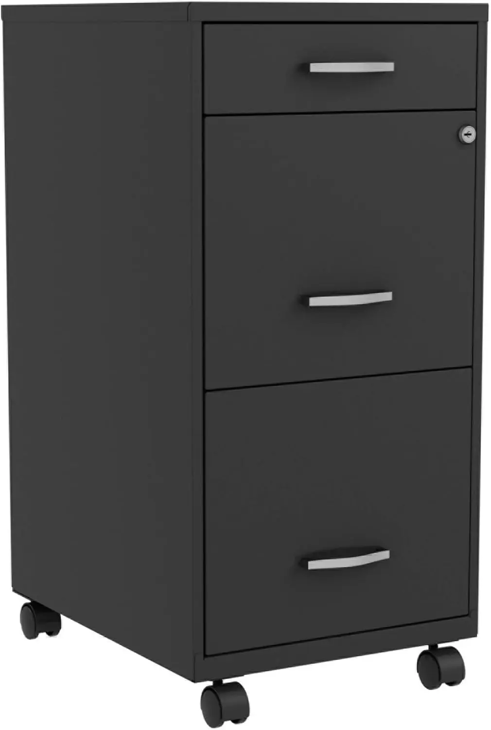 Lorell LYS SOHO Box/File/File 3-Drawer Mobile File Cabinet, Black, 14.3 x 18 x 29.5 lorell lys soho box file file 3 drawer mobile file cabinet black 14 3 x 18 x 29 5