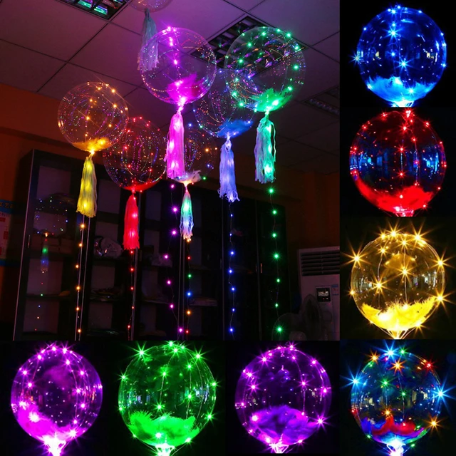 Ballon Led Transparent À Hélium Clair, Lumineux Avec Bâtons, Décorations De  Fête D'anniversaire Et De Mariage Pour Enfants - Ballons Et Accessoires -  AliExpress