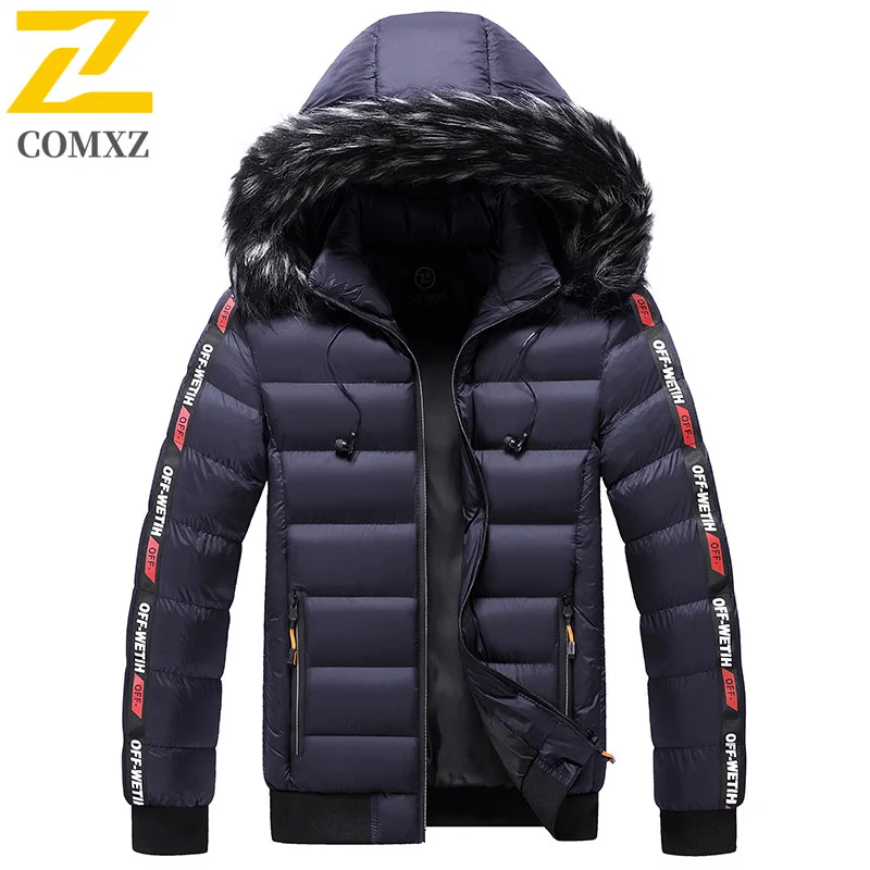 Men's Winter Thickened Hooded Cotton Jacket American style Windproof Parka Color-blocked Casual Overcoat Thermal Padded Coat2025