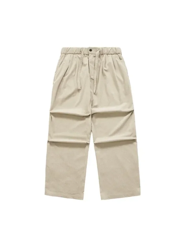 

Вельветовые широкие брюки, мужские брюки большого размера в японском стиле с парашютом, унисекс