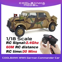 COOLBANK WWII German Commander Car Military Car Truck Vehicle 1/18 Scale 2.4 Ghz Remote Control Car Toys For Adults Boys Gifts 1