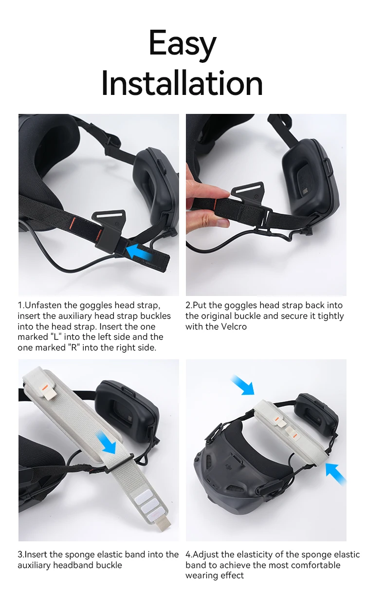RCSTQ for Neo Goggles N3 Auxiliary headband for Avata 2 N3 Eyeglasses Pressure