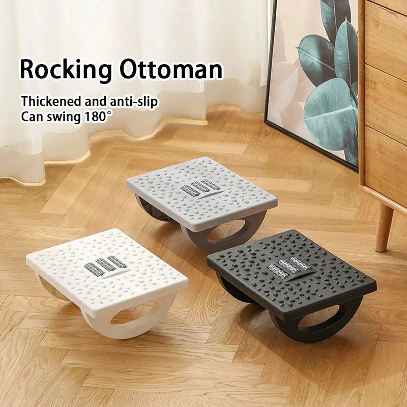 Foot Rest Ergonomic with Massage Rollers Portable Under Desk Stool for Office & Home