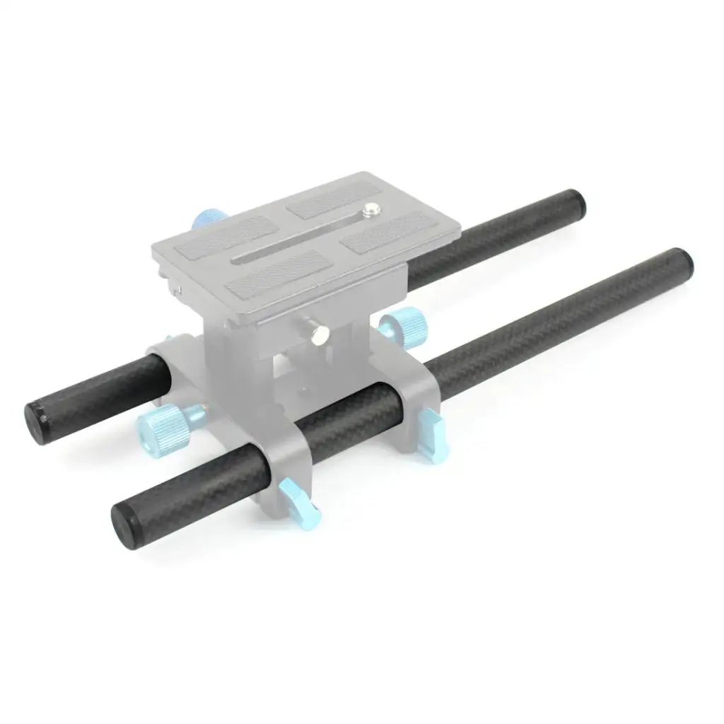 블랙 카본 파이버 로드 15mm 직경 10cm 레일 바 DSLR 카메라 지원 장비용 경량형