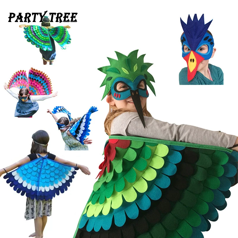 

Детский костюм для Хэллоуина, с фетровыми крыльями, декоративный