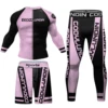 New Designer Boxing Jersey jiu jitsu No Gi Rashguard Set Pink Compression Active Wear For Men Women Custom Grappling Fightwear 2