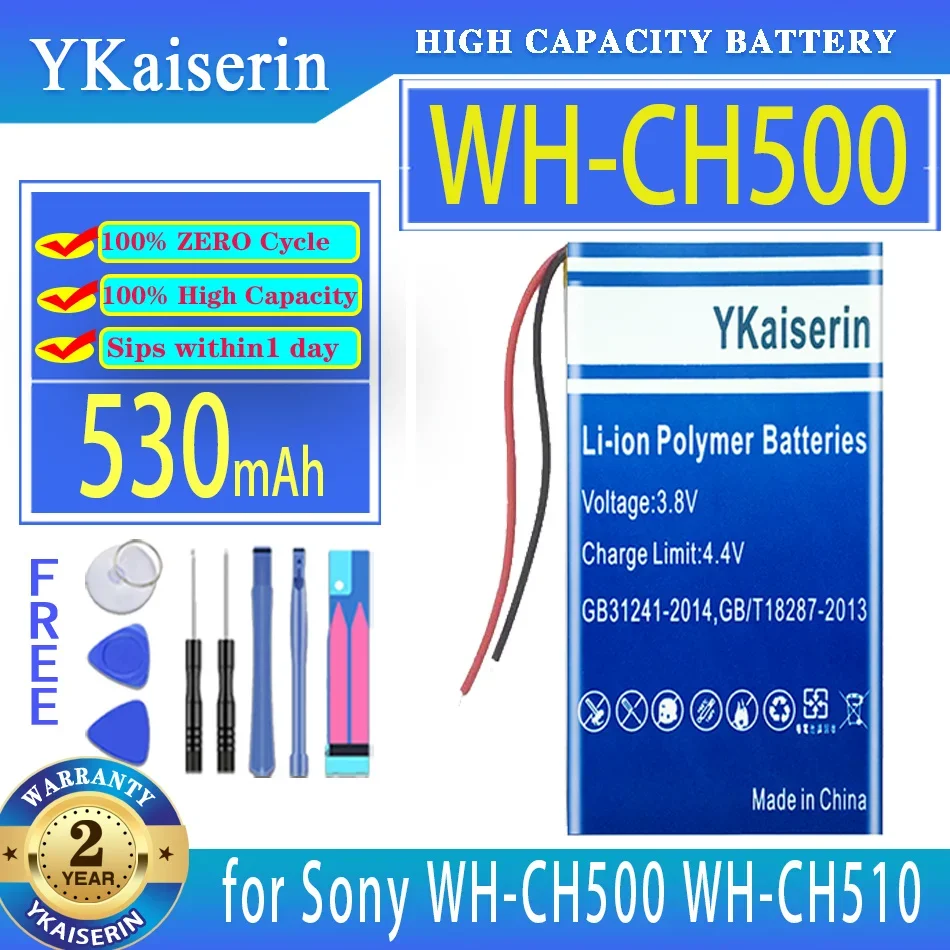 Batteria Ykaiserin 530Mah Per Scatola Di Ricarica Sony Wh-Ch500 Wh-Ch510 Wf-H800 Wf-Xb700