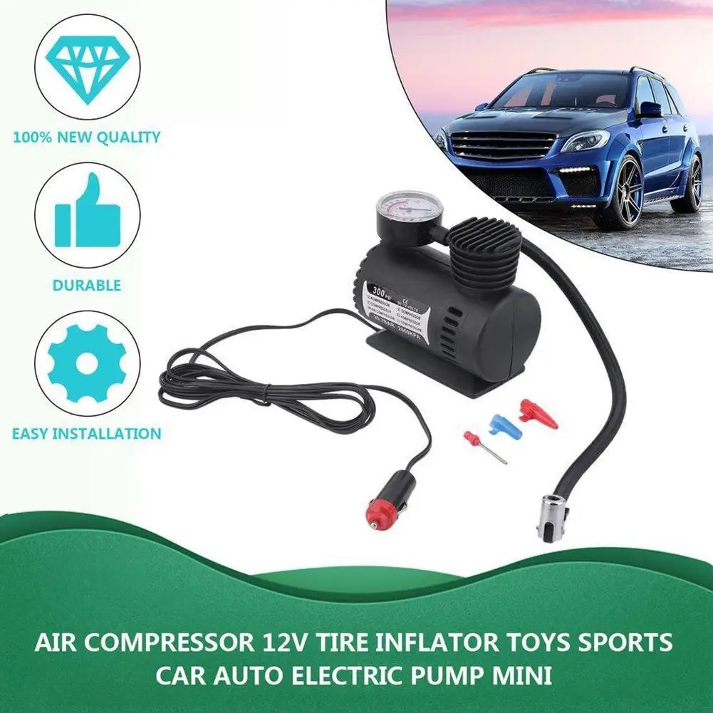 

Locomotive Air Pump Auto Electric Air Pump Mini Car Auto Explosion-proof Reliable Repair Tire Inflator Tool Portable Safe X5Y9