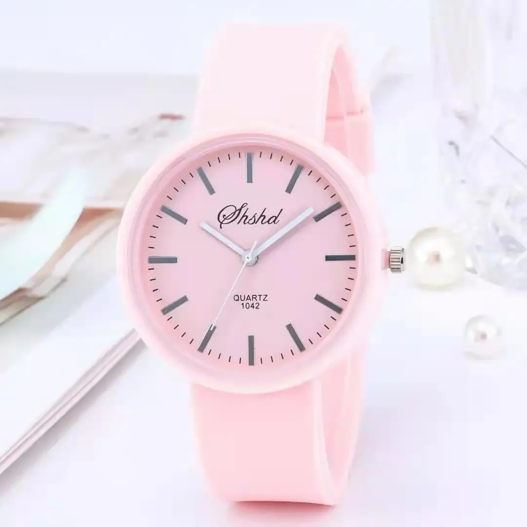 Womens Watch Silicone Casual Quartz Simple Brand WOKAI Crystal Relogio Feminino