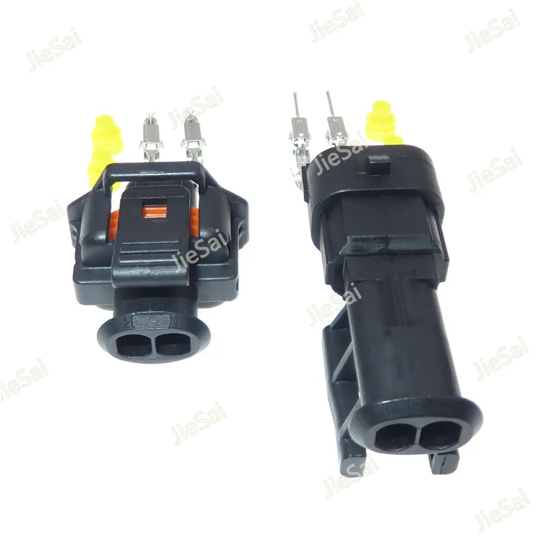 5 Set Connettori Elettrici 2 Pin Stagni Per Iniettore Diesel E Sensore Albero Motore - 1928403874
