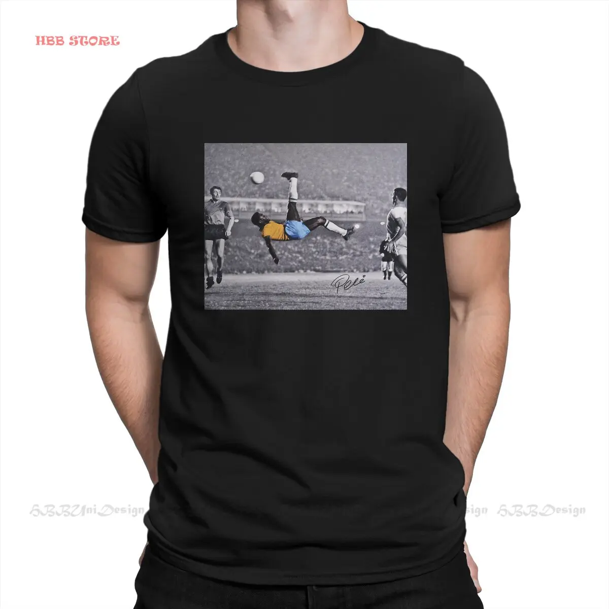Pele Iconic Bicycle Kick Style Tshirt Pele Maglietta Grafica Hip Hop Di Alta Qualità Manica Corta Ofertas