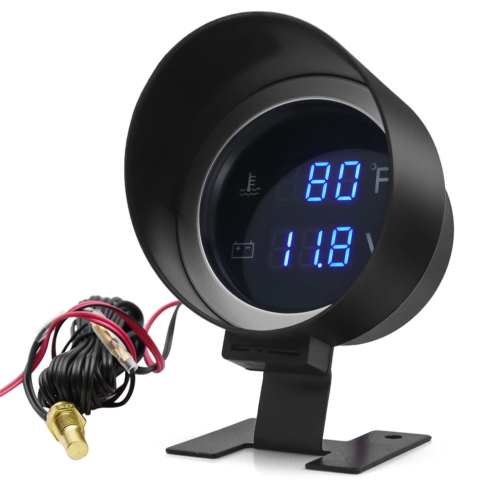 

2 IN 1 Digital Automotive Temperature Gauge + Voltmeter for car 52mm Motorcycle Volt Meter Water Temp Sensor Fahrenheit scale