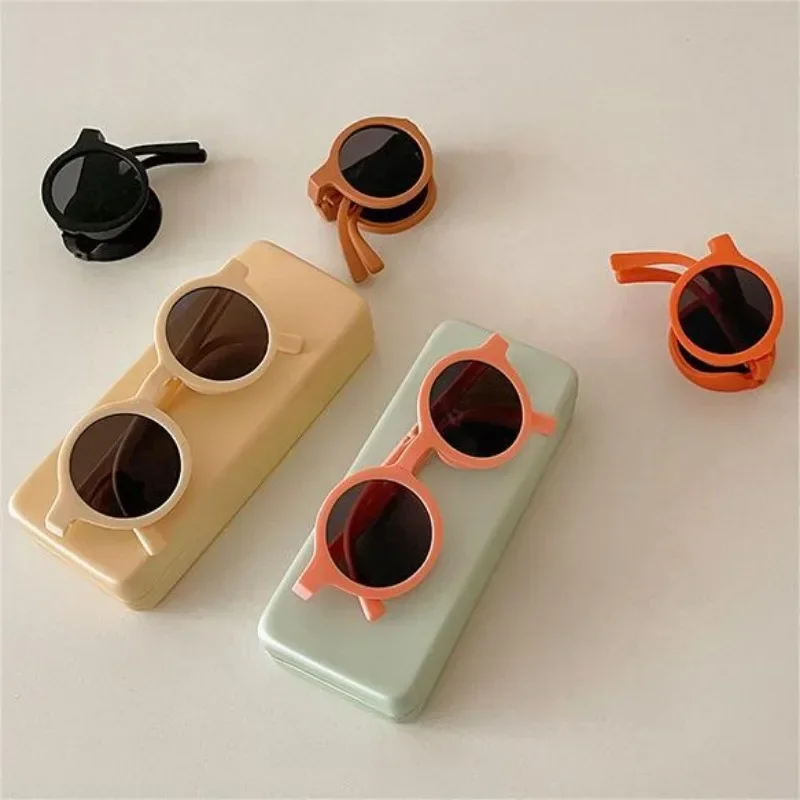 Retro Kids Folding Sunglasses Girls Boys Summer Beach Travel Baby Sun Glasses Accessories Sun Protection Children Shades Eyewear kids sunglasses,children sunglasses