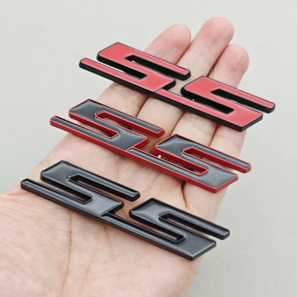 쉐보레 카마로 실버라도용 신차 스타일링 배지 3D 메탈 SS 로고 프론트 그릴 엠블럼 펜더 트렁크 스티커 데칼 액세서리