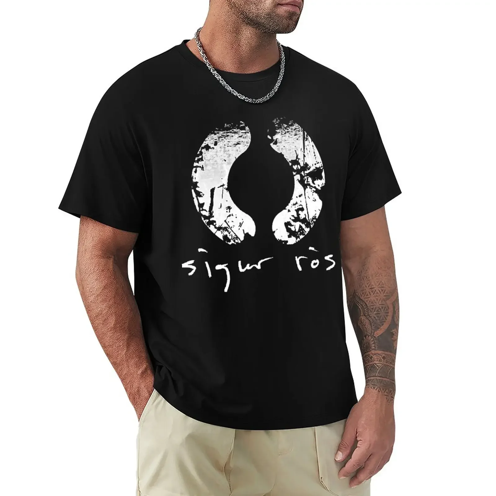 Album Logo Sigur Ros T-Shirt Customs Plus Size Magliette Grandi E Alte Da Uomo
