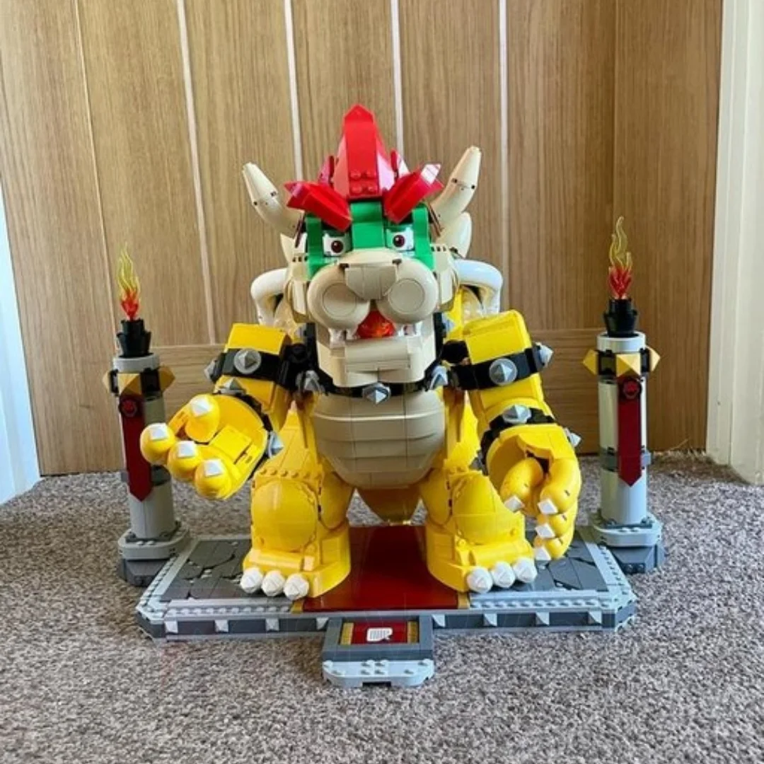 고급 빌딩 블록 디즈니 장난감 어린이를 위한 크리스마스 선물 재고 있음 마이티 바우저 슈퍼 마리오 71411 2807개